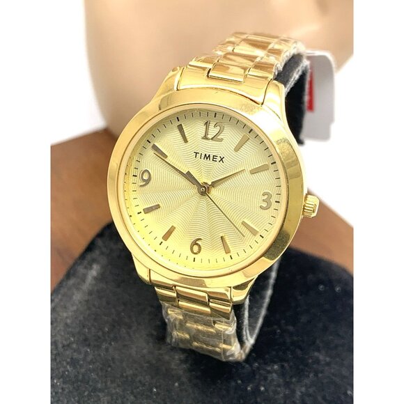 Timex Women's Watch TW2V36000 Quartz Gold Stainless Steel 32mm - Picture 1 of 14
